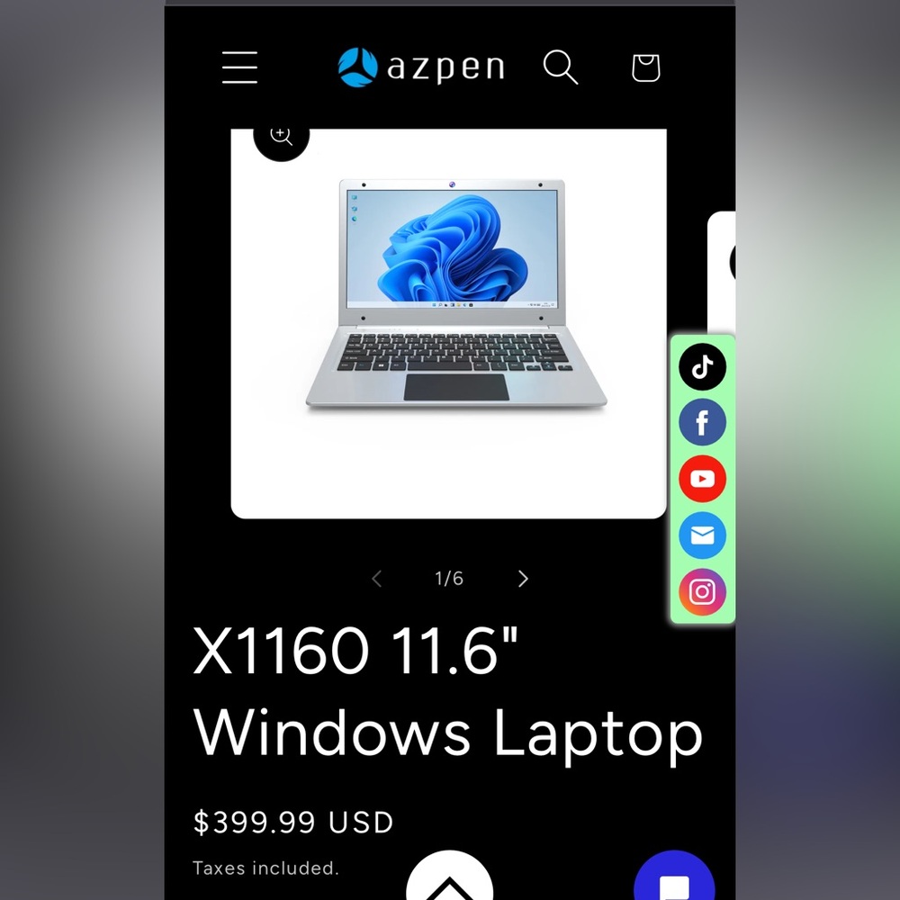 Brand New Azpen XCITE 11 -11.6 Inch Laptop with Windows 11